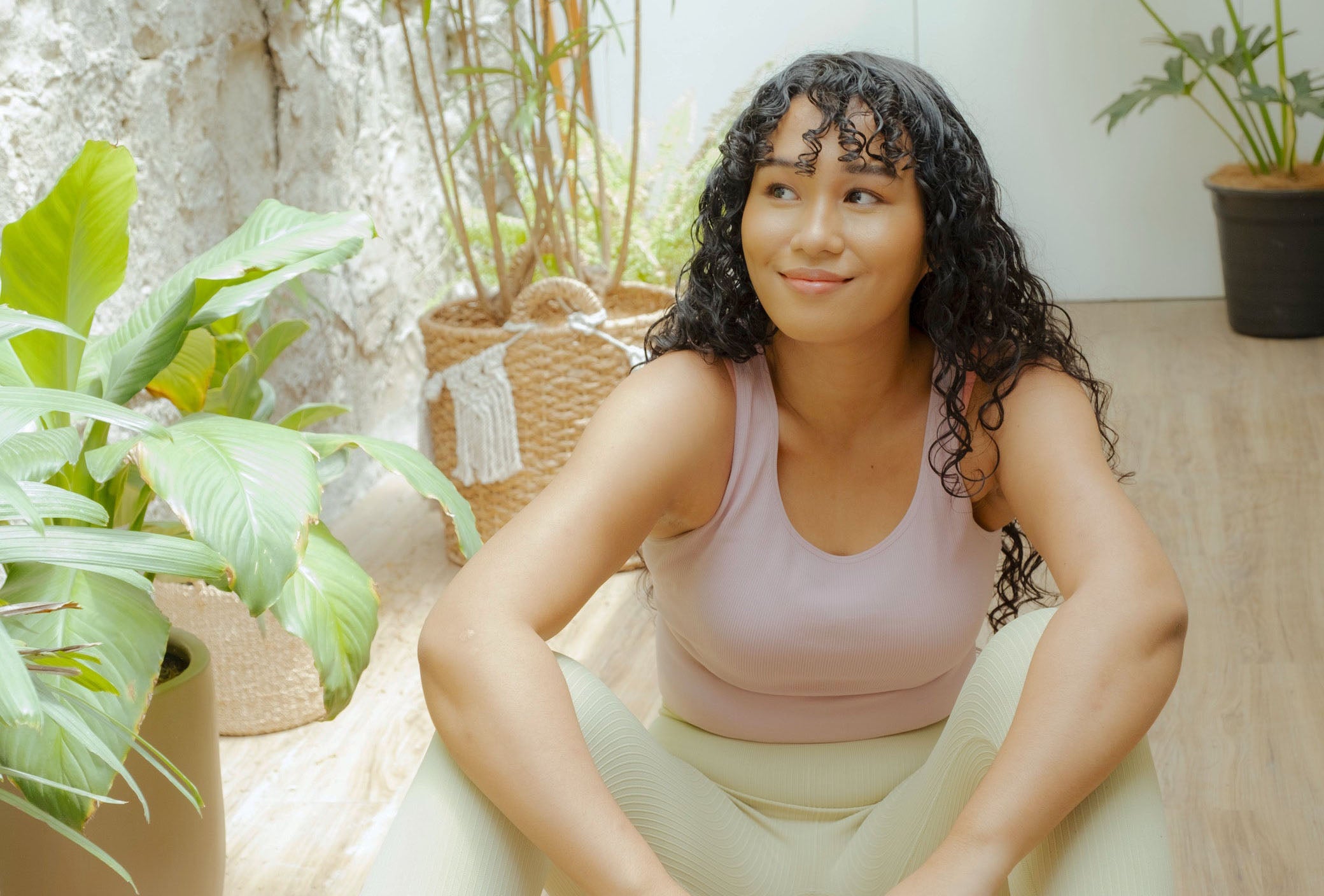 woman on her period sitting down